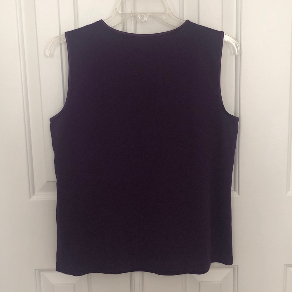 Christopher & Banks Purple Sleeveless Crewneck Tank - Picture 6 of 9